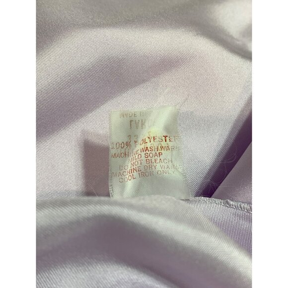 Vtg Brandywine Lavender Nightgown Peignoir Large Lace Puff Sleeves Polyester USA - Picture 6 of 11